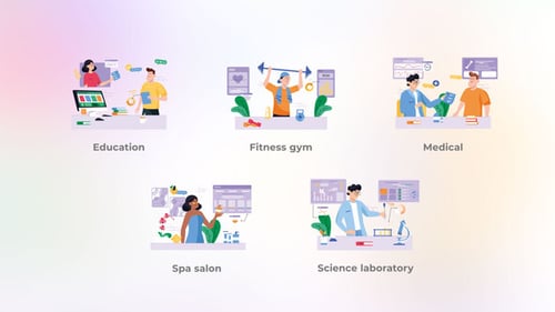 Education and Recreation - Flat Concepts