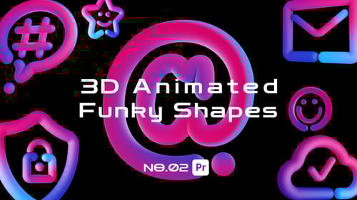 3D Animated Funky Shape 02 For premiere pro