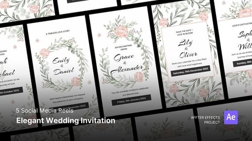 Social Media Reels - Elegant Wedding Invitation After Effects Template