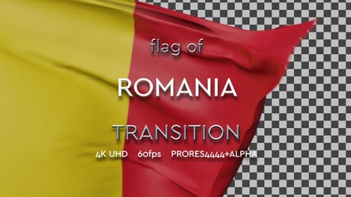 Flag of Romania transition | UHD | 60fps