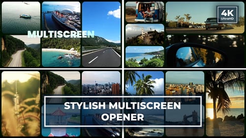 Charming Multiscreen Opener | Split Screen Gallery Intro | Typography Slideshow