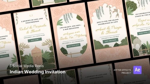 Social Media Reels - Indian Wedding Invitation After Effects Template