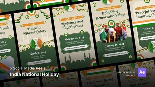 Social Media Reels - India National Holiday After Effects Template