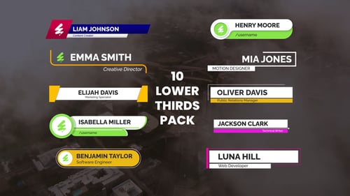 10 Lower Thirds Pack