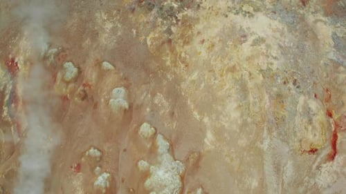 Rocky Mountain Formations in The Hverir Geothermal Area Near Lake Myvatn