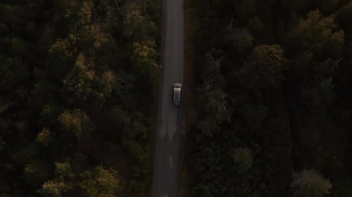 Drone View Of Car Journey