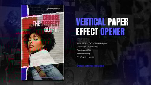 Paper Effect Fashion Opener Vertical