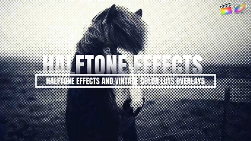 Halftone Effects And Vintage Color luts Overlays For Final Cut X and Apple Motion