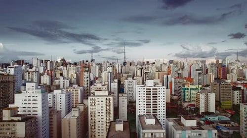 Flight Over the Boundless Evening City
