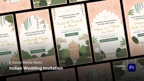 Social Media Reels - Indian Wedding Invitation Premiere Pro Templates