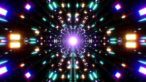 Abstract Futuristic Concert Stage Lights