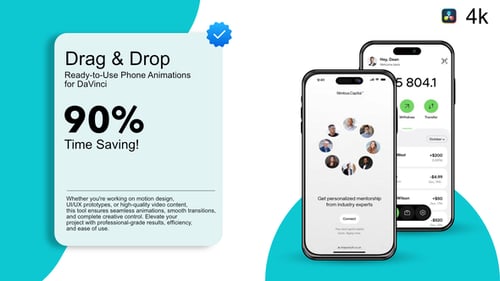 Fully Animatable Mobile Mockups for DaVinci Resolve