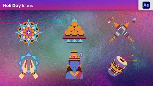 Holi Festival Element