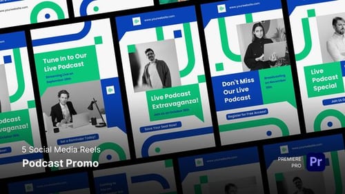 Social Media Reels - Podcast Promo Premiere Pro Templates