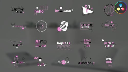 Creative Designer Titles for DaVinci Resolve
