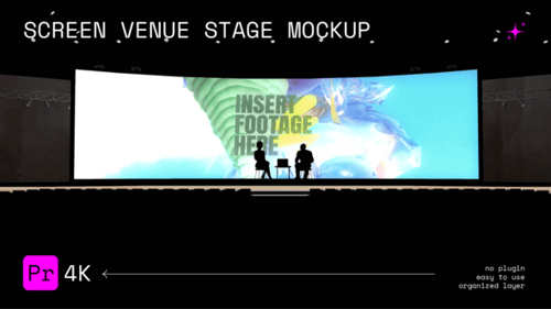 Screen Venue Stage Mockup