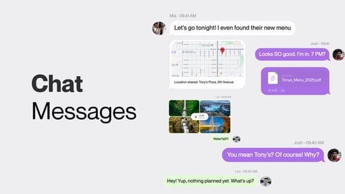 Chat Messages | Animated Messaging UI Template