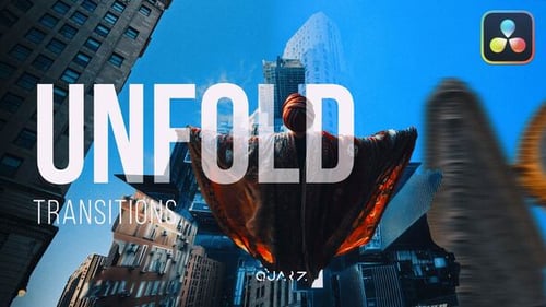 Unfold Transitions for Davinci Resolve