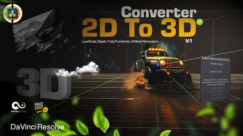 Convert 2D to 3D Image | One Click DaVinci Resolve