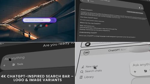 4K ChatGPT-Inspired Search Bar – Logo & Image Variants