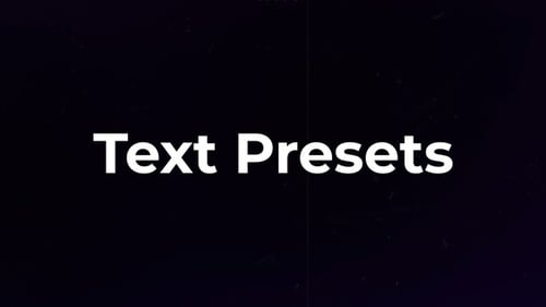 Text Presets | AE