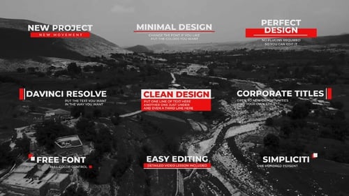 Minimal Lower Thirds for Davinci Resolve.