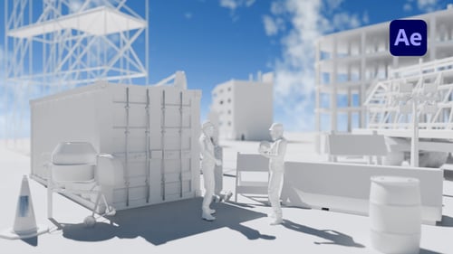 3D Construction Logo Reveal