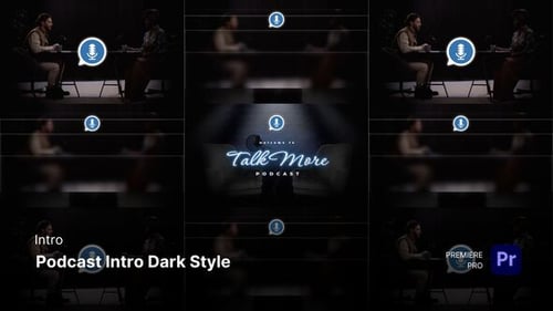Intro - Podcast Intro Dark Style Premiere Pro Templates