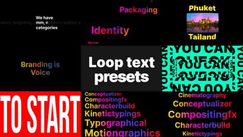 Looping Text List Animation