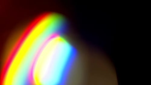 Multicolored Light Leaks Footage on Black Background Lens Flare Leak Burst Overlays Transitions