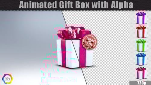 Animated Gift Box with Alpha