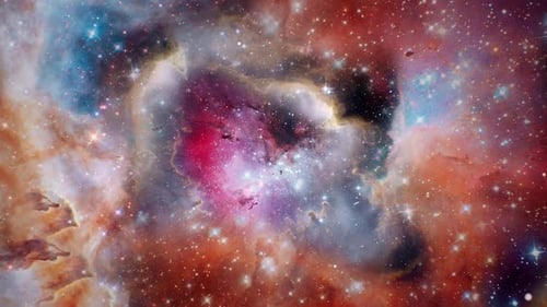 Flying through nebula