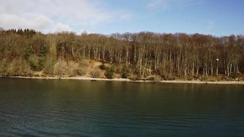 Drone Over Lake And Trees