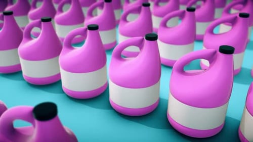 Multiple Plastic Bottle For Laundry Detergent Bleach Dishwashing Liquid Or Cleaning Agents Hd