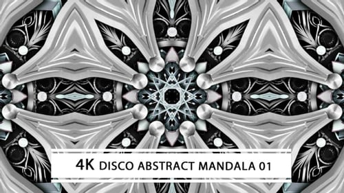 4K Disco Abstract Mandala 01