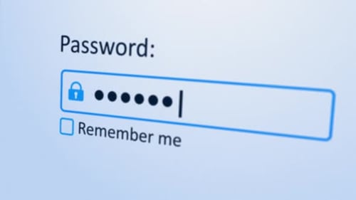 Password Enter the password. entering password on computer screen