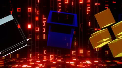 VJ Loop Rotation Of Geometric Abstractions