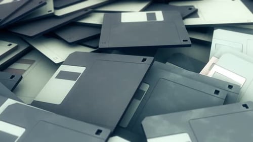 A Lot Of Retro Floppy Disks 4k