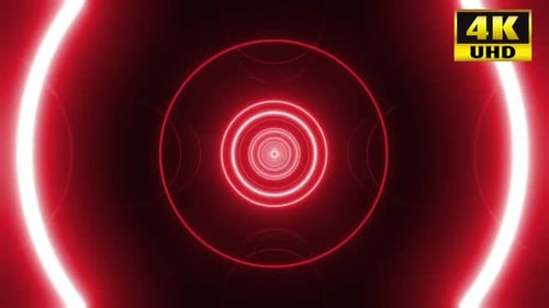 5 Circular Neon Light Vj Pack