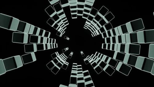 Tunnel Silver Abstraction Vj Loop 02