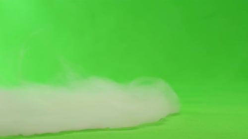 Humo sobre fondo de clave de croma verde