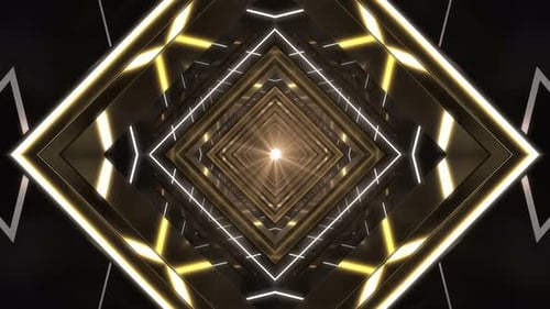 Golden Hallway Background Loop