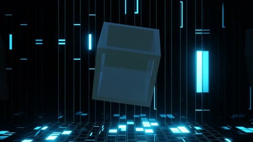 VJ Loop Abstract Rotation of Cubic Geometry