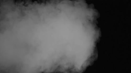 Stream Of Seething Gray Smoke To The Left