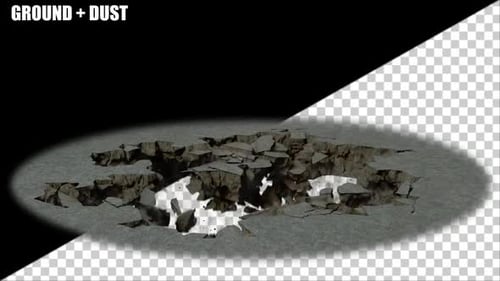 Ground Collapse with Dust