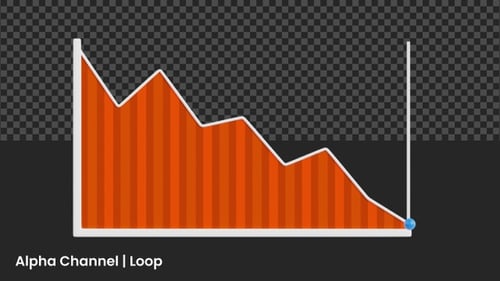 3D Decline Statistic Graph Animation | Alpha Loop