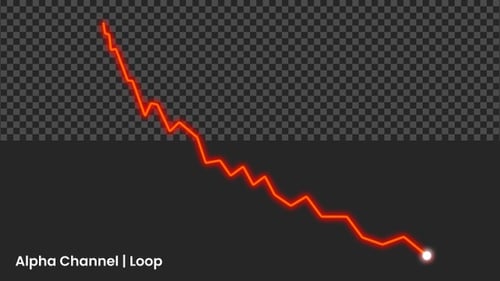 Red Graph Going Down Animation | Alpha Loop
