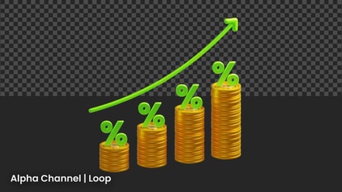 3D Increasing Interest Rates Graph Animation | Alpha Loop