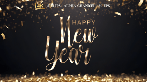 Animation de texte de lettrage de bonne année