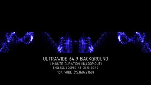 Blue Lightstreaks Waves Ultrawide Background